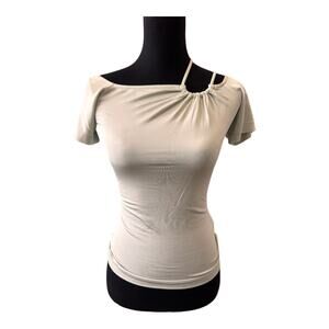 NEW REISS Cierra Asymmetric Off-Shoulder Strappy Top Size XS